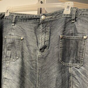 Style J Long Denim Plus Size Skirt